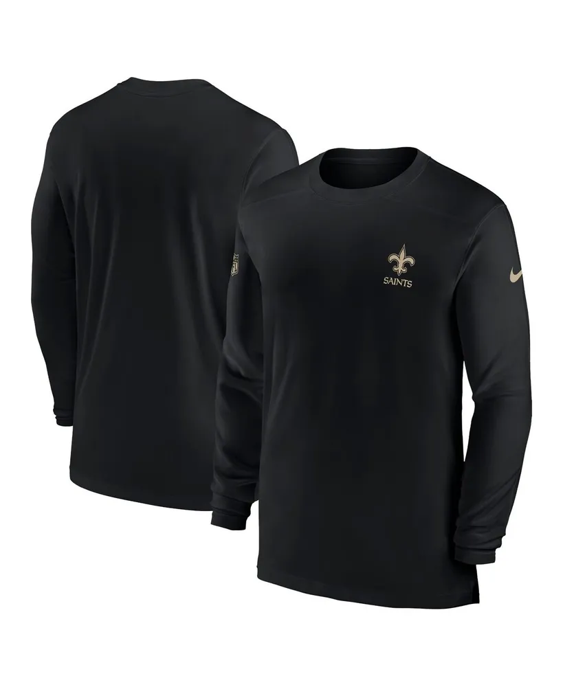 Men's Nike Black New Orleans Saints Sideline Coach Performance Long Sleeve T-shirt