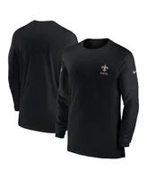 Men's Nike Black New Orleans Saints Sideline Coach Performance Long Sleeve T-shirt