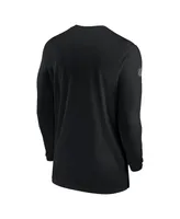 Men's Nike Black New Orleans Saints Sideline Coach Performance Long Sleeve T-shirt