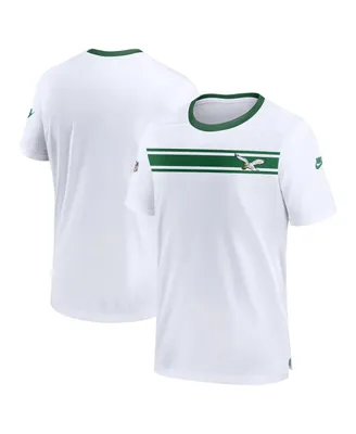 Men's Nike White Distressed Philadelphia Eagles Sideline Coaches Alternate Performance T-shirt
