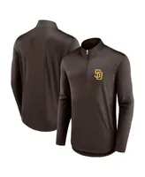 Men's Fanatics Brown San Diego Padres Quarterback Quarter-Zip Top