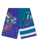 Men's Mitchell & Ness Purple, Turquoise Utah Jazz Jumbotron 3.0 Shorts