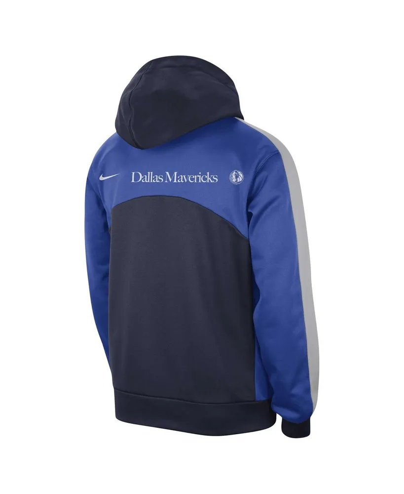 Men's Nike Navy, Blue Dallas Mavericks Authentic Starting Five Force Performance Pullover Hoodie