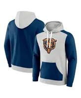 Men's Fanatics Gray, Navy Chicago Bears Gridiron Classics Lost Step Pullover Hoodie