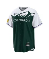 Men's Nike Charlie Blackmon White, Forest Green Colorado Rockies City Connect Replica Player Jersey