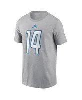 Men's Nike Amon-Ra St. Brown Gray Detroit Lions Player Name and Number T-shirt