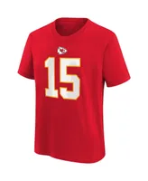 Big Boys Nike Patrick Mahomes Red Kansas City Chiefs Player Name and Number T-shirt