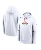 Men's Nike White Cleveland Browns 2023 Sideline Club Alternate Tri-Blend Pullover Hoodie