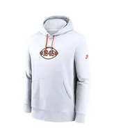 Men's Nike White Cleveland Browns 2023 Sideline Club Alternate Tri-Blend Pullover Hoodie