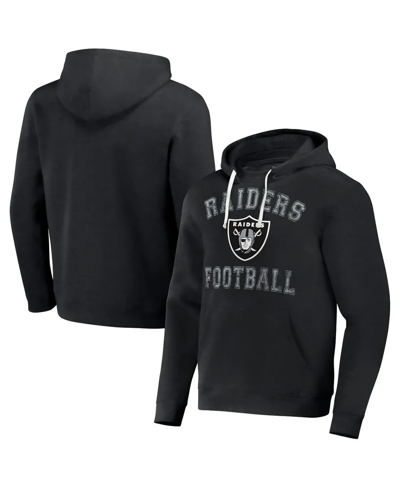 Men's Nfl x Darius Rucker Collection by Fanatics Black Distressed Las Vegas Raiders Coaches Pullover Hoodie