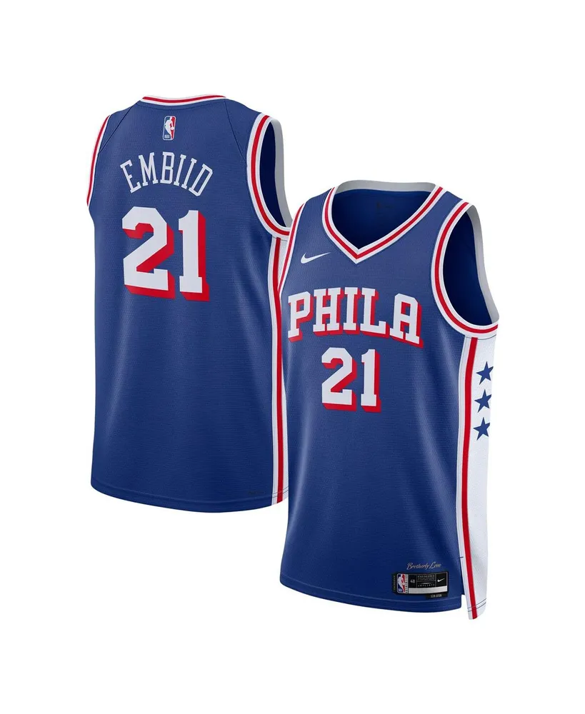 Big Boys Nike Joel Embiid Royal Philadelphia 76ers Swingman Jersey - Icon Edition