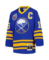 Big Boys Mitchell & Ness Pat LaFontaine Royal Buffalo Sabres 1992 Blue Line Player Jersey