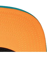 Men's Mitchell & Ness Black, Teal New York Yankees Citrus Cooler Snapback Hat