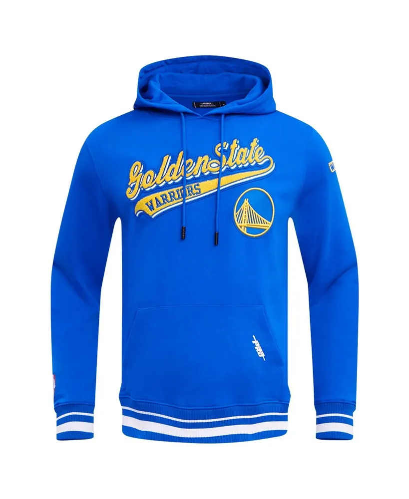 Men's Pro Standard Royal Golden State Warriors Script Tail Pullover Hoodie