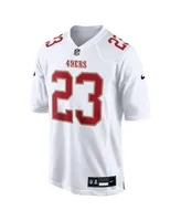 Men's Nike Christian McCaffrey Tundra White San Francisco 49ers Fashion Game Jersey