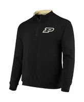 Men's Colosseum Black Purdue Boilermakers Tortugas Logo Quarter-Zip Jacket