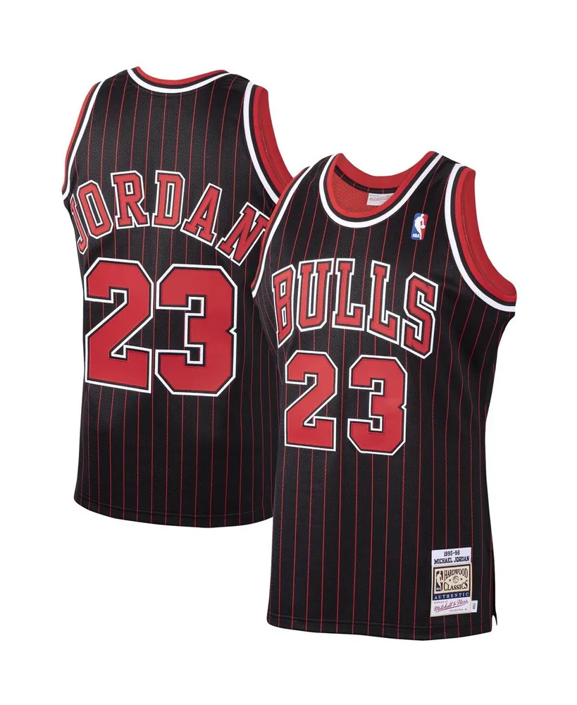 Men's Mitchell & Ness Michael Jordan Black Chicago Bulls 1995/96 Hardwood Classics Authentic Jersey