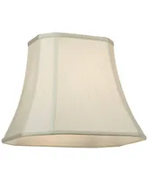 Creme Medium Rectangle Cut Corner Lamp Shade 10" Wide x 7" Deep at Top and 16" Wide x 12" Deep at Bottom and 13" Slant x 12.5" H (Spider) Replacement