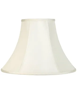 Creme Medium Bell Lamp Shade 7" Top x 16" Bottom x 12" Slant x 11.25" High (Spider) Replacement with Harp and Finial - Imperial Shade