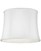 Imperial Collection White Medium Drum Lamp Shade 14" Top x 16" Bottom x 12" Slant (Spider) Replacement with Harp and Finial - Imperial Shade