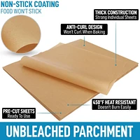 200 Pcs Parchment Paper Sheets - 12x16 Inches Unbleached Non-Stick Baking Paper For Oven