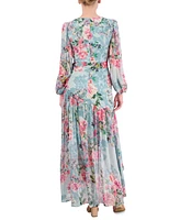 Eliza J Women's Printed High-Low Maxi Dress