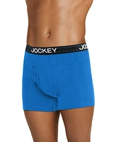 Jockey Men's Lightweight Cotton Blend 5" Boxer Briefs, Pack of 4