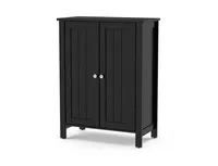 2-Door Bathroom Floor Storage Cabinet with Adjustable Shelf