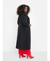 Rebdolls Women's Plus Hazel Wool Blend Belted Coat