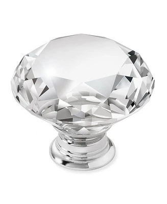 Cauldham 10 Pack Premium Glass Crystal Kitchen Cabinet Knobs Pulls (1-5/8" Diameter)