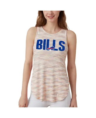 Women's Concepts Sport Buffalo Bills Sunray Multicolor Distressed Tri-Blend Tank Top
