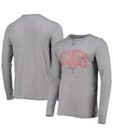 Men's Concepts Sport Gray Tampa Bay Buccaneers Takeaway Henley Long Sleeve Sleep T-shirt