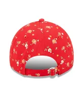 Women's New Era Red Tampa Bay Buccaneers Floral 9TWENTY Adjustable Hat