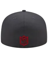 Men's New Era Graphite Tampa Bay Buccaneers Color Dim 59FIFTY Fitted Hat