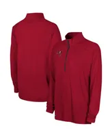 Men's Red Tampa Bay Buccaneers Combine Authentic Raglan Quarter-Zip Top