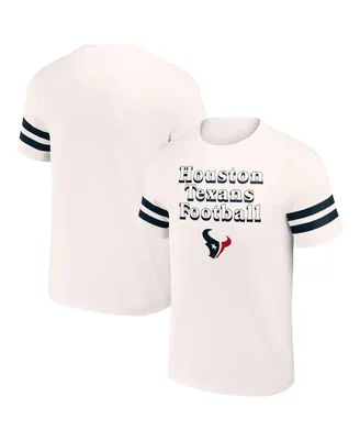 Men's Nfl x Darius Rucker Collection by Fanatics Cream Distressed Houston Texans Vintage-Like T-shirt