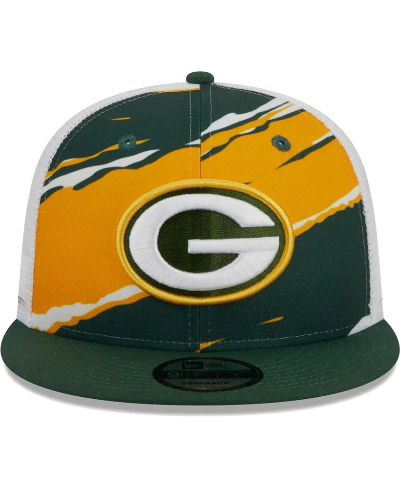 Men's New Era Green Green Bay Packers Tear Trucker 9FIFTY Snapback Hat