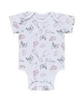 Baby Boys and Girls Wear by Erin Andrews Gray, Pewter, White Tampa Bay Buccaneers Three-Piece Turn Me Around Bodysuits and Pant Set