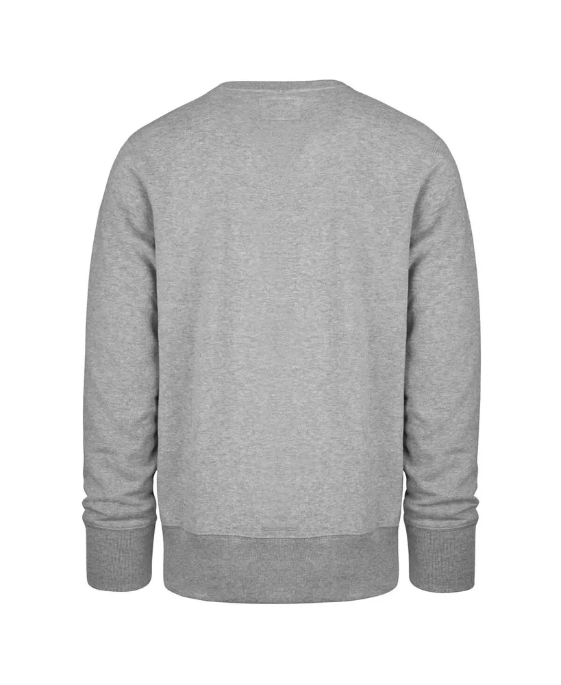 Men's '47 Brand Gray Distressed San Francisco 49ers Varsity Block Headline Pullover Sweatshirt