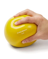 Philosophy Gym Toning Ball, 2 Lb, Yellow - Soft Weighted Mini Medicine Ball