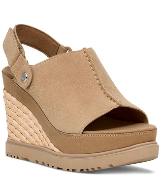 Ugg Women's Abbot Slingback Raffia-Wedge Sandals