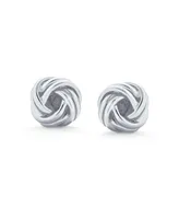 Bling Jewelry Classic Round Ball Woven Twisted Rope Cable Love Knot Ball Stud Earrings For Women Sterling Silver