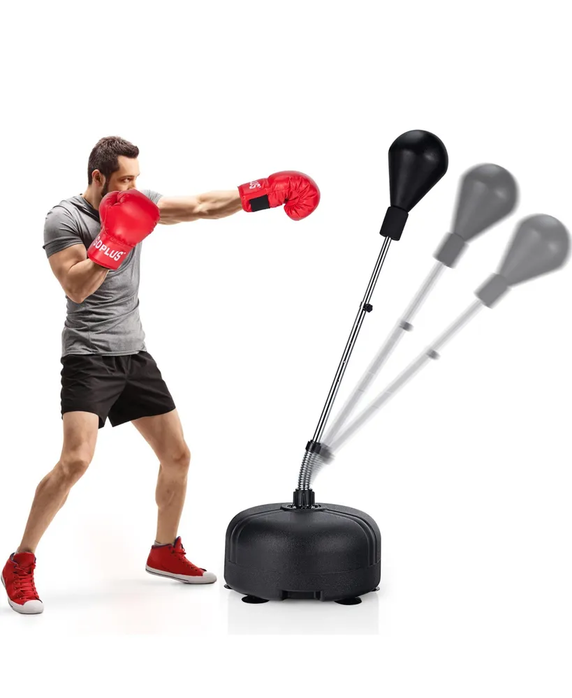 Freestanding Punching Bag with Stand Boxing Gloves for Adult Kids Adjustable