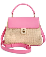 On 34th Tandii Straw Small Satchel Crossbody, Created for Macy's
