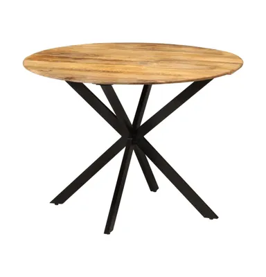 Dining Table -43.3"x30.7" Solid Wood Mango and Steel