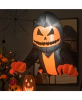 3.3 Feet Halloween Inflatable Pumpkin Head Ghost Broke Out from Window