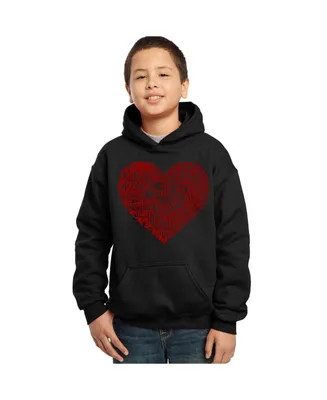 Boy's Word Art Hooded Sweatshirt - Country Music Heart