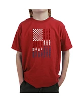 Boy's Word Art T-shirt - Support our Troops