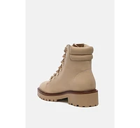 Womens shirly soft leather lace-up boots