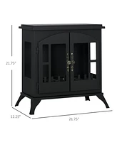 Homcom Freestanding Ethanol Fireplace Stove, Black